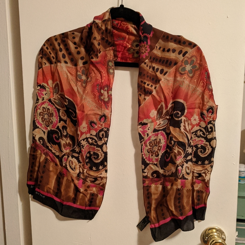 Harvé Benard 100% Silk Scarf